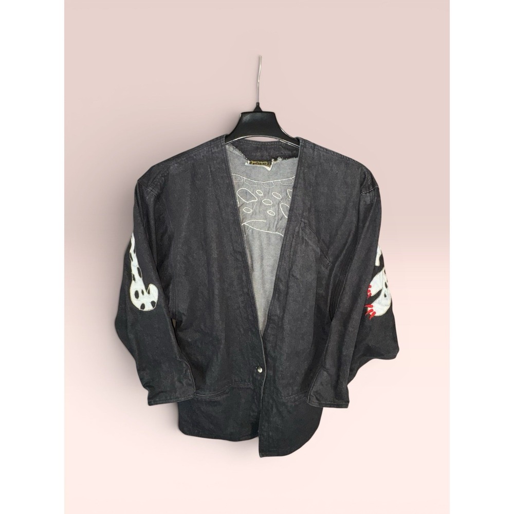 Trash Clothing Black Denim Blazer Women's Medium